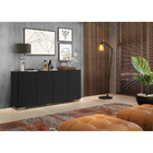 Aparador Buffet Multimóveis Veneza 4 Portas Fg3557 Preto/natu