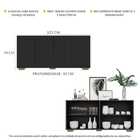 Aparador Buffet Multimóveis Veneza 4 Portas Fg3557 Preto/natu