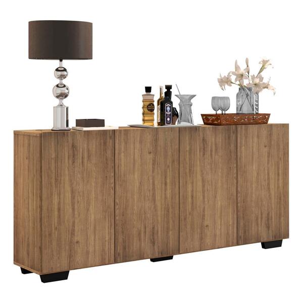 Aparador Buffet Multimóveis Veneza 4 Portas Fg3557 Rustic/pre