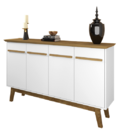 Aparador Buffet Opala Cinamomo Com Branco – Bechara Móveis