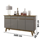 Aparador Buffet Opala Cinamomo/titanium – Bechara Móveis