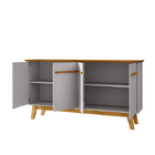 Aparador Buffet Opala Naturalle/off White - Bechara Móveis