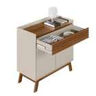 Aparador Buffet Para Sala De Estar 02 Portas E 01 Gaveta Laur