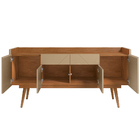 Aparador Buffet Para Sala De Estar Com 04 Portas 02 Gavetas V