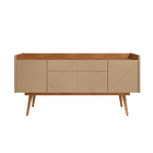 Aparador Buffet Para Sala De Estar Com 04 Portas 02 Gavetas V