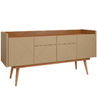 Aparador Buffet Para Sala De Estar Com 04 Portas 02 Gavetas V