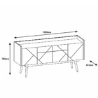 Aparador Buffet Para Sala De Estar Com 04 Portas 02 Gavetas V
