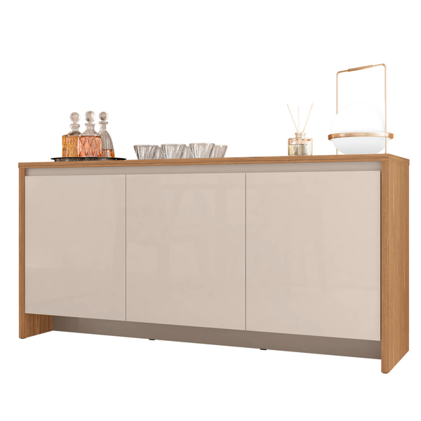 Aparador Buffet Para Sala De Estar Madrid Com 03 Portas E 01