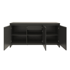 Aparador Buffet Para Sala De Estar Madrid Com 03 Portas E 01