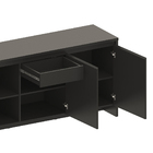 Aparador Buffet Para Sala De Estar Madrid Com 03 Portas E 01