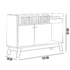 Aparador Buffet Para Sala De Jantar 02 Portas 01 Gaveta Mateo