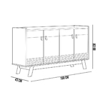 Aparador Buffet Para Sala De Jantar 160 Cm 04 Portas Mason L0