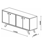 Aparador Buffet Para Sala De Jantar 1 35m Imbuia Off White Lí