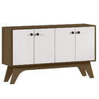 Aparador Buffet Para Sala De Jantar 1 35m Imbuia Off White Lí