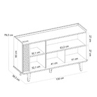 Aparador Buffet Para Sala De Jantar 3 Portas Elora C04 Off Wh