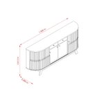 Aparador Buffet Para Sala De Jantar Flexíveis Curvo Monaco 2