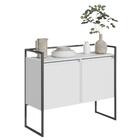 Aparador Buffet Para Sala Portugal Branco Preto