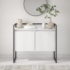 Aparador Buffet Para Sala Portugal Branco Preto