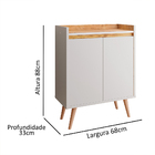 Aparador Buffet Pequeno Duas Portas Estilo Retrô Sala Estar M