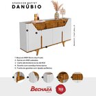 Aparador Buffet Portas Em Mdf Ripado Real Pés De Madeira Maci