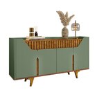 Aparador Buffet Portas Em Ripado Real 2 Gavetas 2 Portas 180c