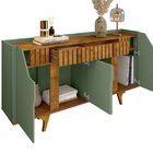 Aparador Buffet Portas Em Ripado Real 2 Gavetas 2 Portas 180c