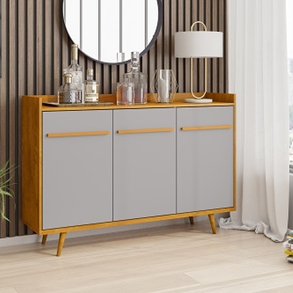 Aparador Buffet Quartzo Naturalle/off White - Bechara Móveis