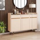 Aparador Buffet Quartzo Pé Madeira Maciça