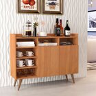 Aparador Buffet Retrô 2 Portas 4 Prateleiras Life Giga Móveis