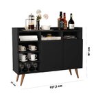 Aparador Buffet Retrô 2 Portas 4 Prateleiras Life Giga Móveis