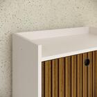 Aparador Buffet Retrô 2 Portas Alexa - Off White/ Ripado Natu