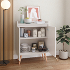 Aparador Buffet Retrô 2 Portas Barthô - Off White - Mania Móv