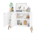 Aparador Buffet Retro 3 Portas Branco Congo Casa Mobilia