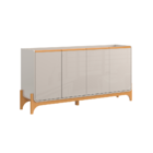 Aparador Buffet Retrô 4 Portas Cadiz Off White Freijó
