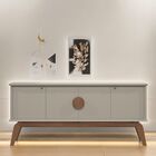 Aparador Buffet Retrô 4 Portas Organizador Balcão Cozinha Gia