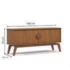 Aparador Buffet Retrô 4 Portas Organizador Balcão Cozinha Nat