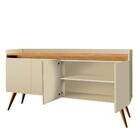 Aparador Buffet Retrô 4 Portas Pérola Mel Gold Primus