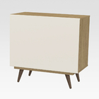 Aparador Buffet Retrô 90 Rustik Carvalho/amarelo Ac