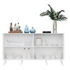 Aparador Buffet Retrô Com Espelho Multimóveis Veneza Com 4 Po