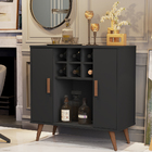 Aparador Buffet Retrô London Porta De Correr Com Adega 6 Nich