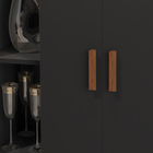 Aparador Buffet Retrô London Porta De Correr Com Adega 6 Nich