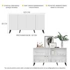 Aparador Buffet Retrô Multimóveis Veneza 4 Portas Fg3556 Bran