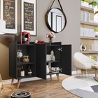 Aparador Buffet Retrô Pés Palito Duas Portas Cantinho Do Café