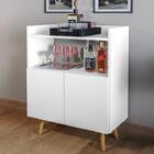 Aparador Buffet Retrô Sala Suiça 2 Portas Pes Palito