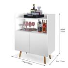 Aparador Buffet Retrô Sala Suiça 2 Portas Pes Palito