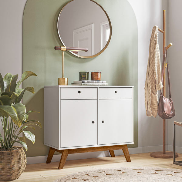 Aparador Buffet Retrô Windsor 90 Branco