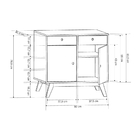 Aparador Buffet Retrô Windsor 90 Branco