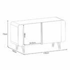 Aparador Buffet Sala Benvenuto Com 2 Portas E Pés Em Aço