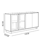 Aparador Buffet Sala De Jantar Áustria C04 Freijó Off White C