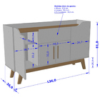Aparador Buffet Sala De Jantar Com 04 Portas 01 Gaveta Future